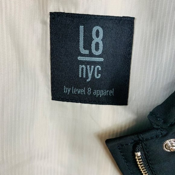 L8 Womens Raincoat Black Trench Size S Mid Length Slicker Spring Water Resistant - Picture 12 of 16